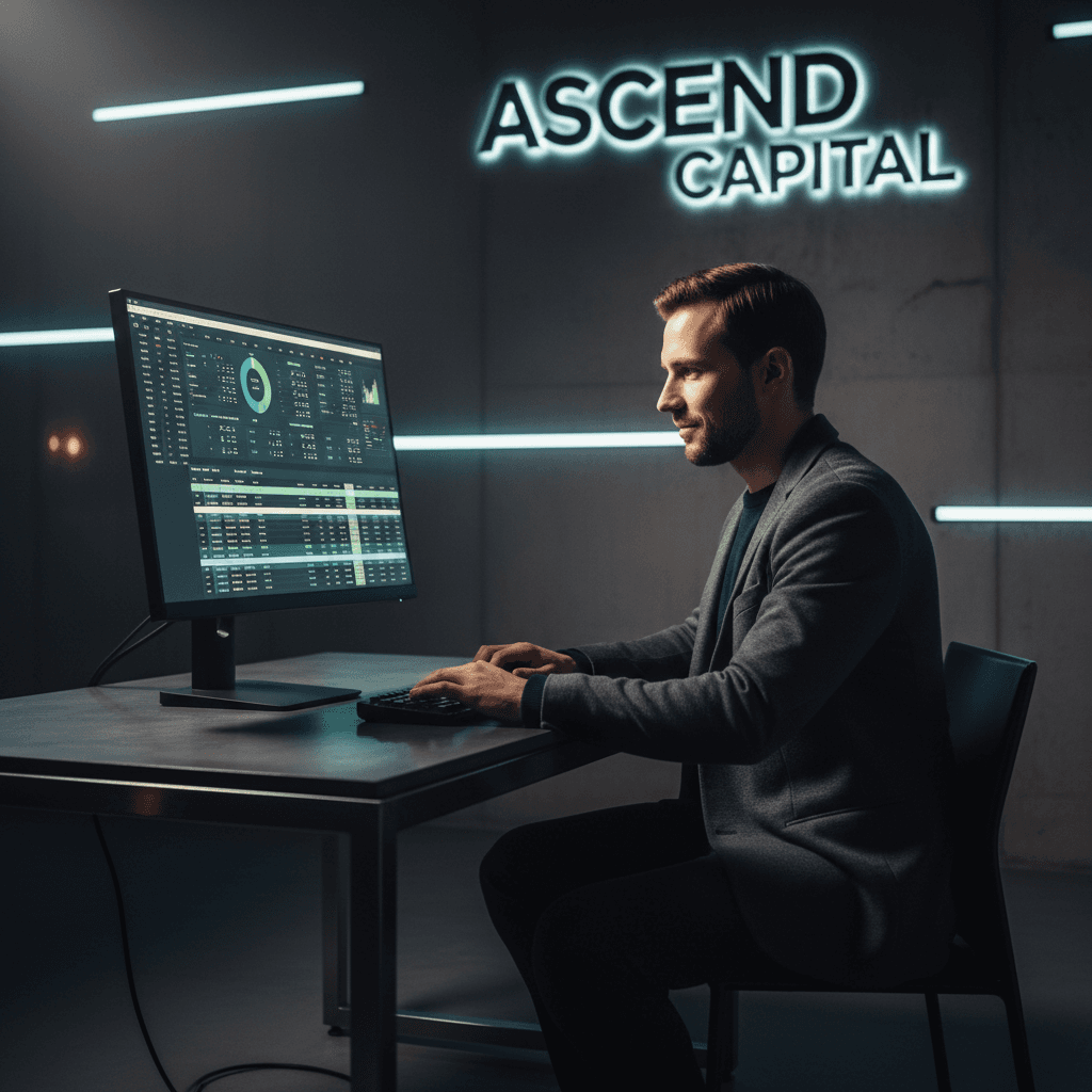 Fractional business owner reviewing growth metrics and financials